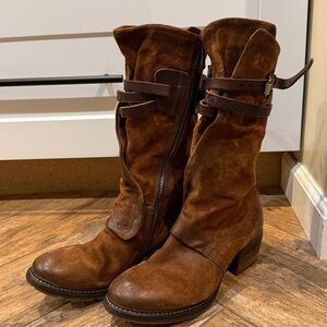 A.S. 98 Carter brown leather slouch boots boho vintage 37